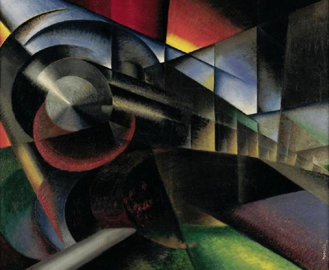 “Speeding Train (Treno in corsa),” Ivo Pannaggi (1922)
